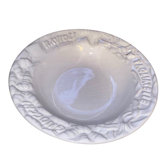 Fapor Portugal 10" White Individual Pasta Bowls Embossed Pasta Rim - Picture 11 of 11